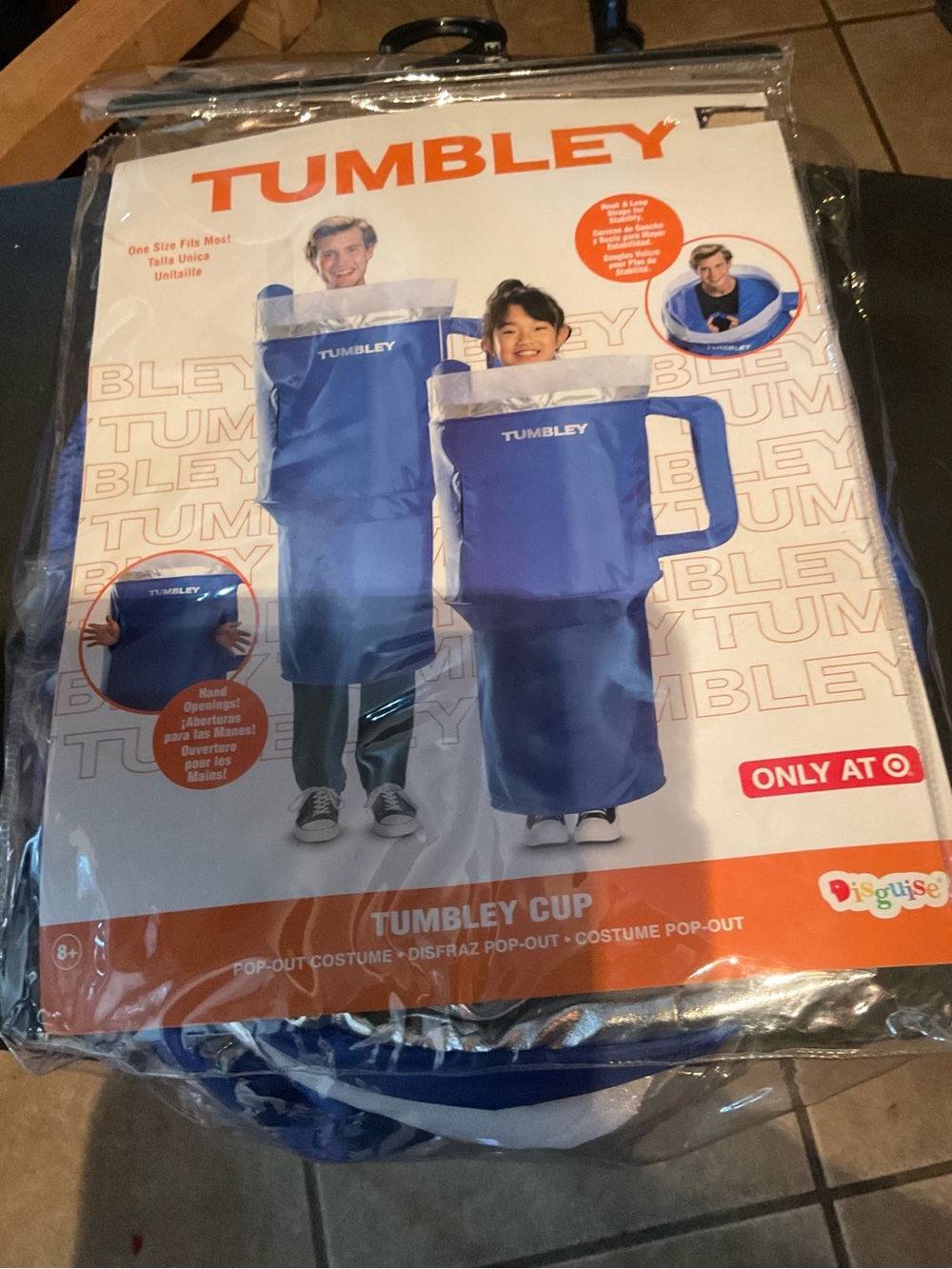 Disguise Tumbley Cup Kids Costume - Blue and White